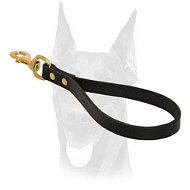 Short leather Doberman leash  Short leather Doberman leash