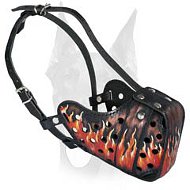 Doberman Leather Dog Muzzle for Training and Walking  Doberman Leather Dog Muzzle for Training and Walking