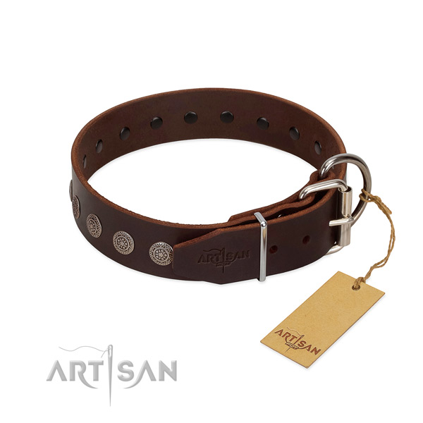 Awesome genuine leather collar for your pet
