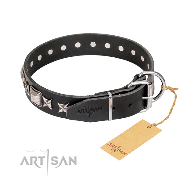 Everyday leather collar for your elegant dog